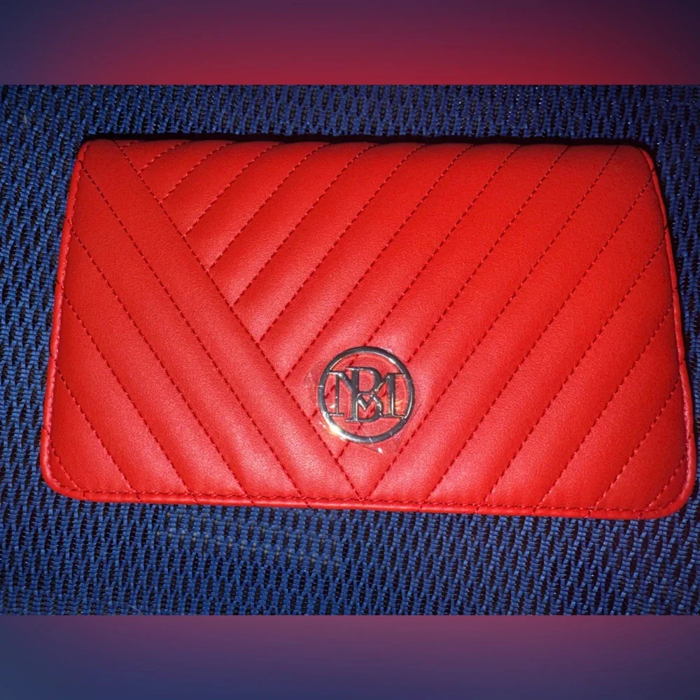 Badgley Mischka Red Leather Crossbody